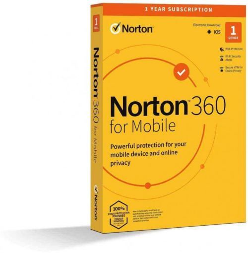 NortonLifeLock NORTON 360 MOBILE CZ 1 uživatel pro 1 zařízení na 1 rok (21426893)