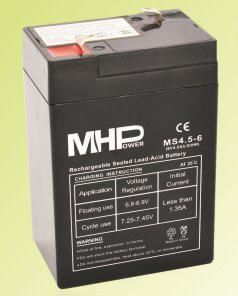 CARSPA Pb akumulátor MHPower VRLA AGM 6V/4,5Ah (MS4.5-6) (MS4.5-6)