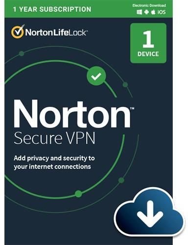 NortonLifeLock NORTON SECURE VPN ENG  1 uživatel na 1 zařízení na 1 rok (21420109)