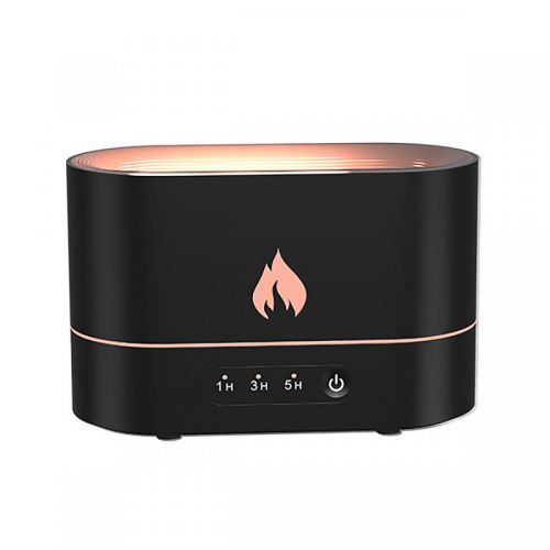 Lux Aroma Difuzér FLAME - s podsvícením a imitací plamene Barva difuzéru: Černá