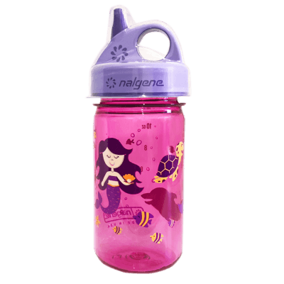 Dětská lahev na pití Nalgene Grip'n Gulp, Sippy Cup - Pink Mermaid, 350 ml