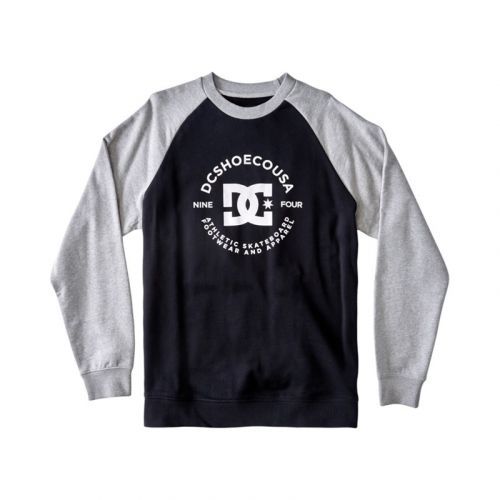 mikina DC - Dcstrpltragncrw M Otlr Xkks Black/Grey Heather (XKKS)