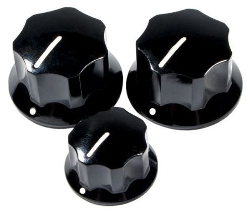 Fender Pure Vintage '60s Jazz Bass® Knobs, (3), Black