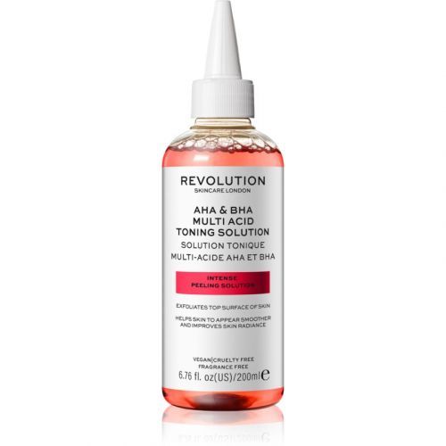 Revolution Skincare AHA + BHA Multi Acid Toning Solution exfoliační čisticí tonikum s AHA kyselinami 200 ml