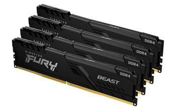 Kingston 128GB 3600MHz DDR4 CL18 DIMM (Kit of 4) FURY Beast Black