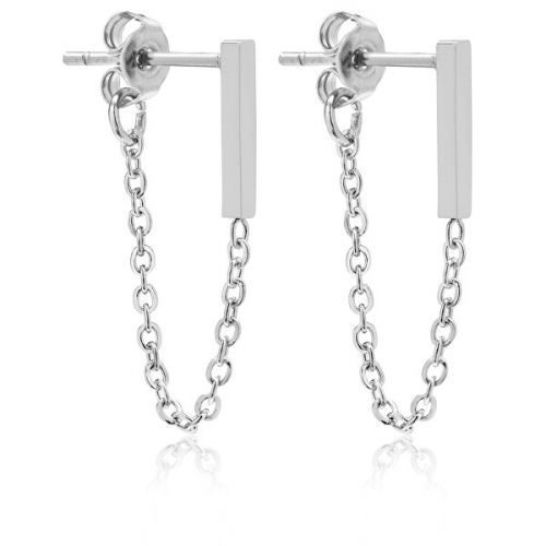 Troli Módní ocelové náušnice s řetízky VAAXF266S