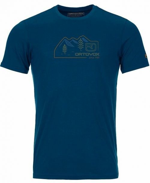 Ortovox Outdoorové tričko 140 Cool Vintage Badge T-Shirt M Petrol Blue L