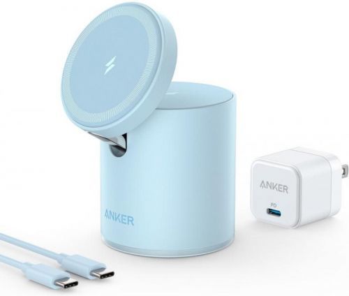 Anker PowerWave Mag-Go 2-in-1 Dock B2568331, modrý