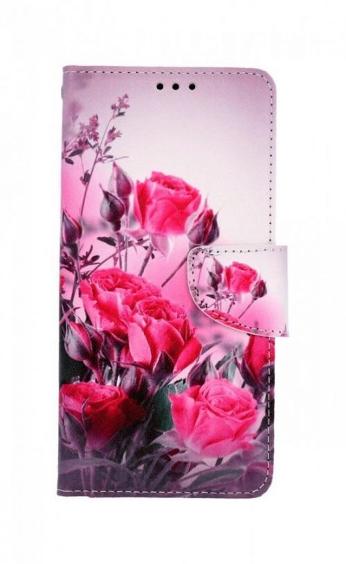 Pouzdro TopQ Realme C25Y knížkové Romantické růže 70344