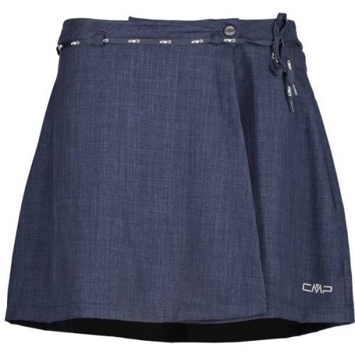 CMP BIKE SKIRT W Dámská sukně s odpínatelnými vnitřními cyklo kraťasy, Tmavě modrá, velikost 38