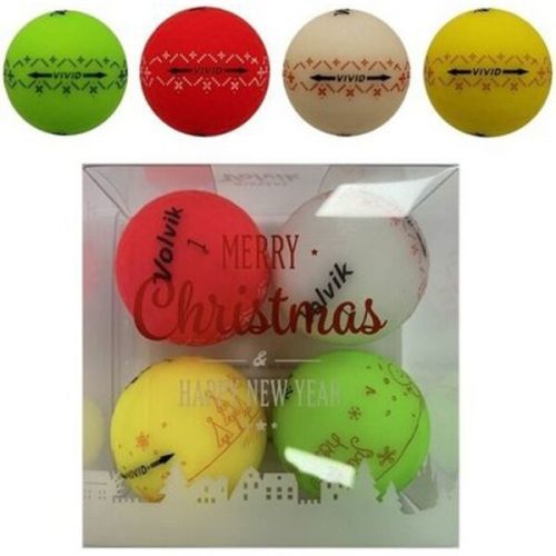 VOLVIK X-MAS PACK 4ks Golfové míčky, Mix, velikost