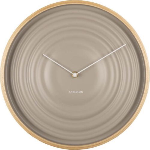 Béžové nástěnné hodiny Karlsson Ribble, ø 31 cm
