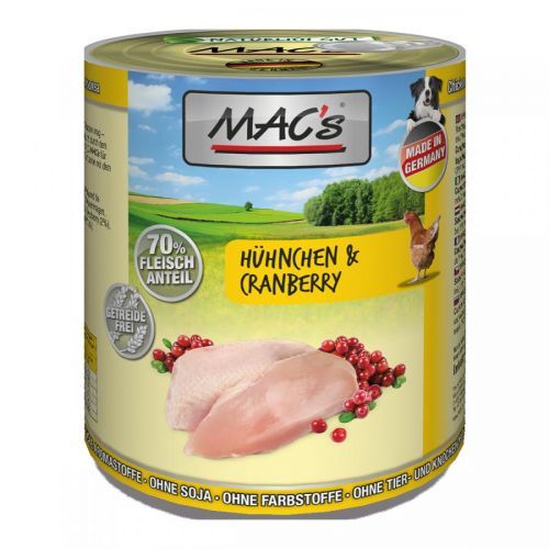 MAC's Dog kuřecí maso a brusinky 12 × 800 g