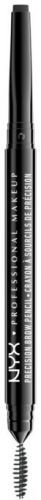 NYX Professional Makeup Precision Brow Pencil - Oboustranná tužka na obočí - Black 0,13g 0.13 g