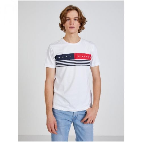 Bílé pánské tričko Tommy Hilfiger - Pánské