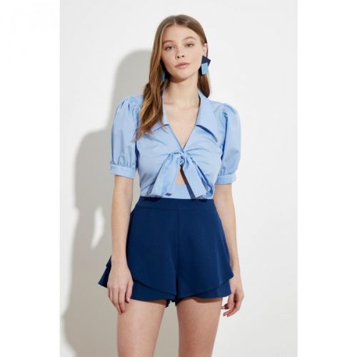 Dámské kraťasy Trendyol Skirt-Looking Shorts