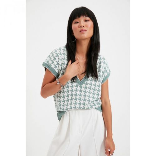 Dámská vesta Trendyol Jacquard