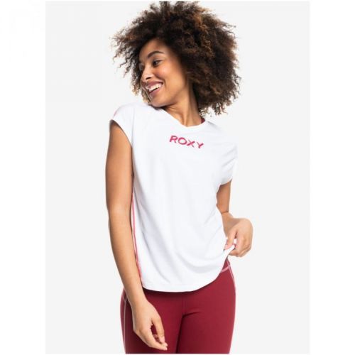 Bílé dámské tričko s nápisem Roxy Training Grl - Dámské