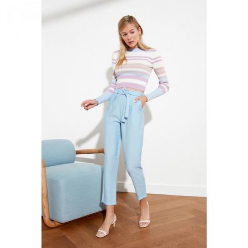 Dámské kalhoty Trendyol Belt detailed