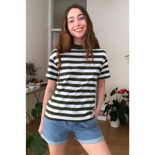 Trendyol Green Basic Stand Up Collar Knitted T-Shirt