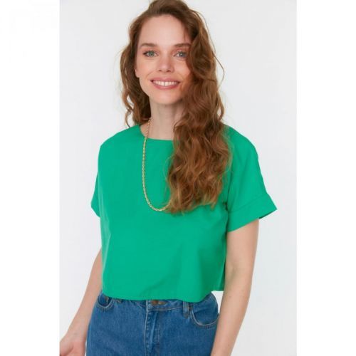 Trendyol Green Crop Blouse