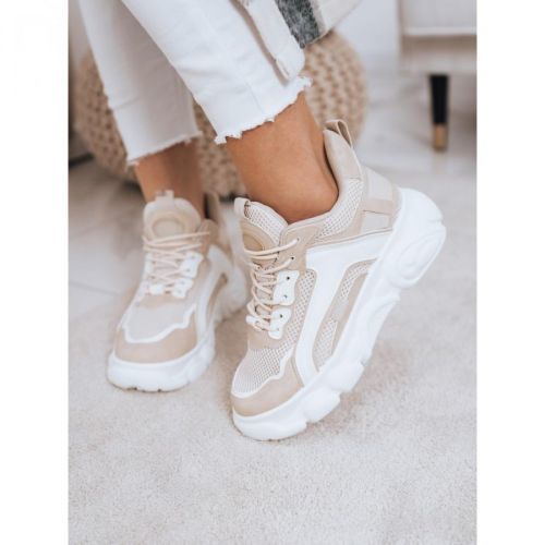 Women's sneakers TIRA beige Dstreet ZY0107