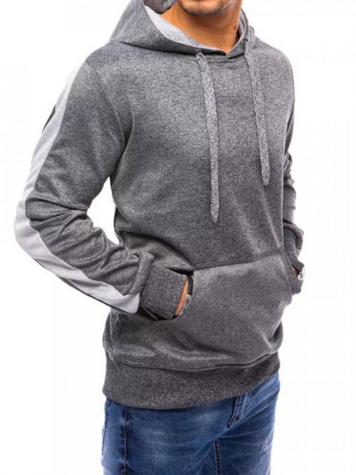 Dark gray men's hoodie Dstreet BX5122