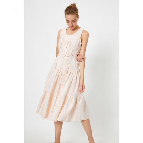Koton Women's Pink Striped Dress