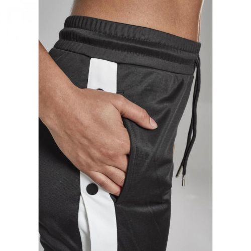 Ladies Button Up Track Pants blk/wht/blk