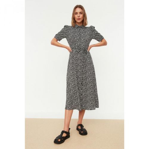 Dámské šaty Trendyol MultiColored BeltEd Shirt Dress