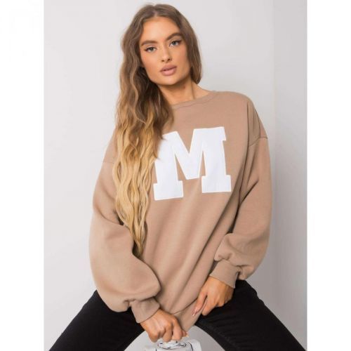 Beige sweatshirt without a hood