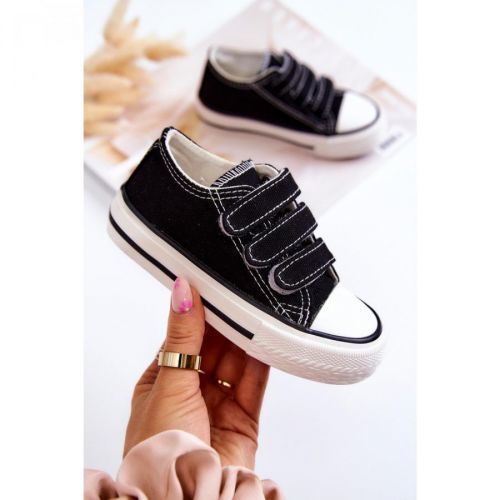 Children's Sneakers With Velcro Black Bernie