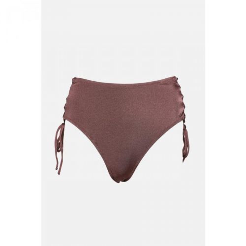Trendyol Brown Pleated Bikini Bottoms