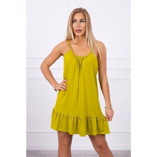 Dress with thin straps kiwi