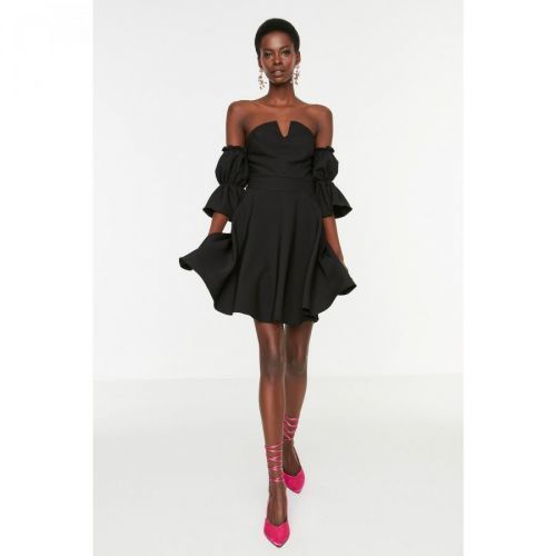 Trendyol Black Rib Detailed Dress