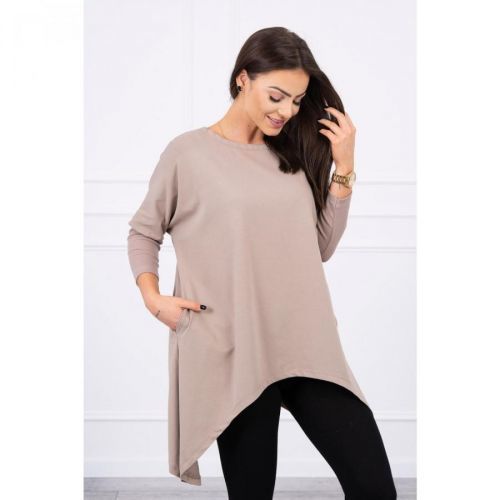 Blouse oversize dark beige