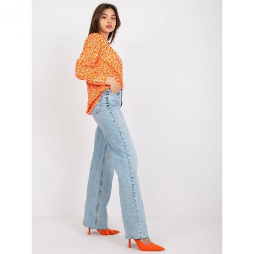 Orange blouse with Inesa print