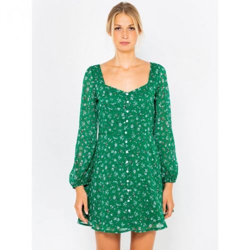 Zelené květované šaty CAMAIEU - Dámské