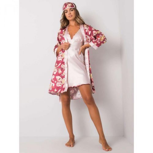 Maroon three-piece sleeping set