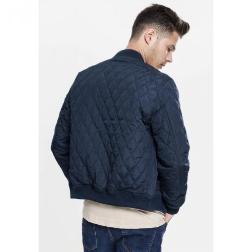 Diamond Quilt Nylon Jacket navy