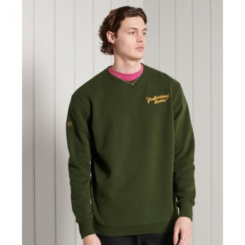 Superdry Mikina Workwear Crew Neck - Pánské