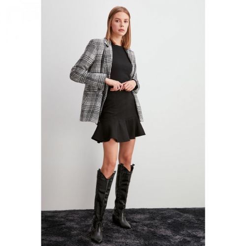 Trendyol Black Ruffle Mini Skirt