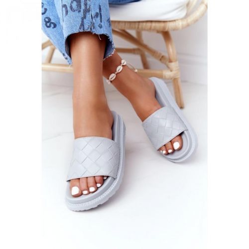 Women's Slippers On A Platform Big Star HH274688 Grey