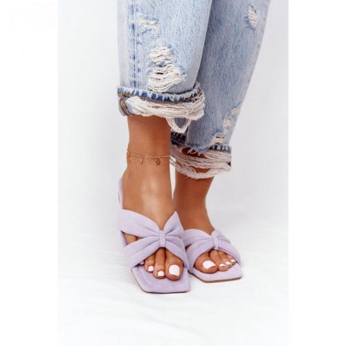 Women's Suede Slippers Purple Vanilla Sky