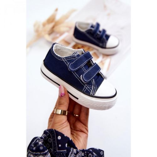 Children's Sneakers With Velcro Navy Bernie