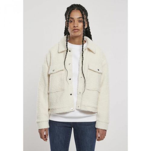 Ladies Sherpa Trucker Jacket Offwhite