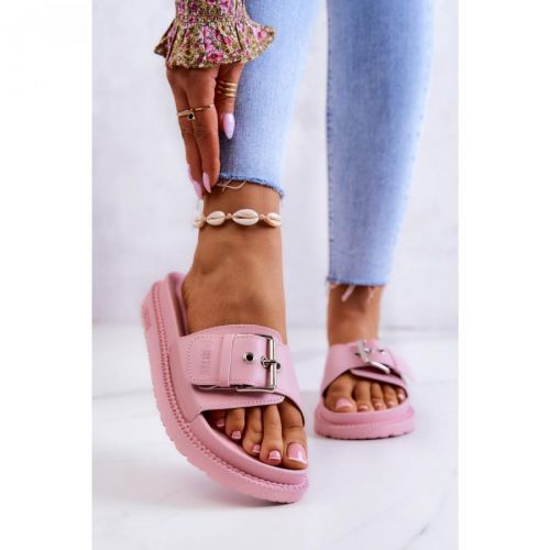 Classic Slippers With Buckle Big Star JJ274A308 Pink