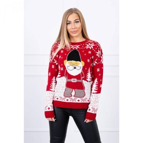 Christmas sweater with Santa Claus red