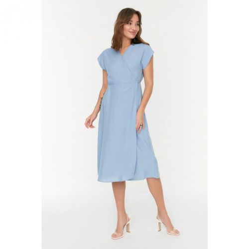 Trendyol Blue Double Breasted Dress