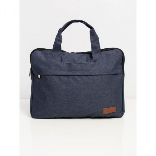 Material laptop bag navy blue